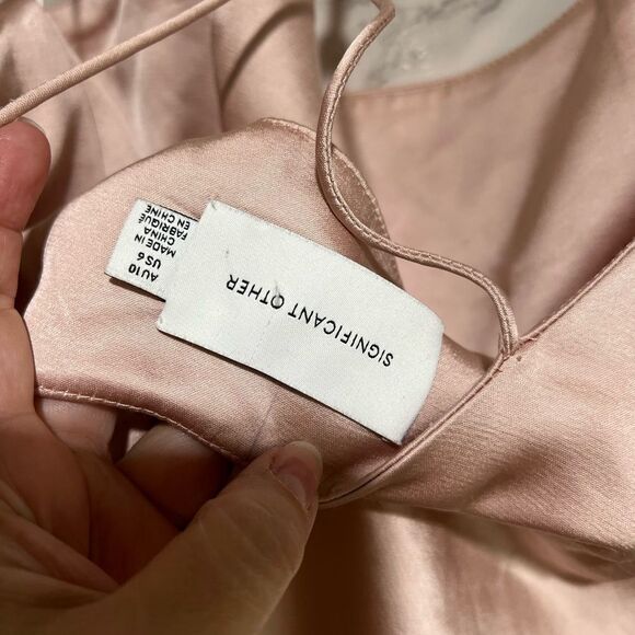 Significant Other Satin T Strappy Back Mini Dress - Picture 4 of 6